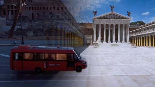 Mit diesem Bus machst du eine Zeitreise ins alte Rom