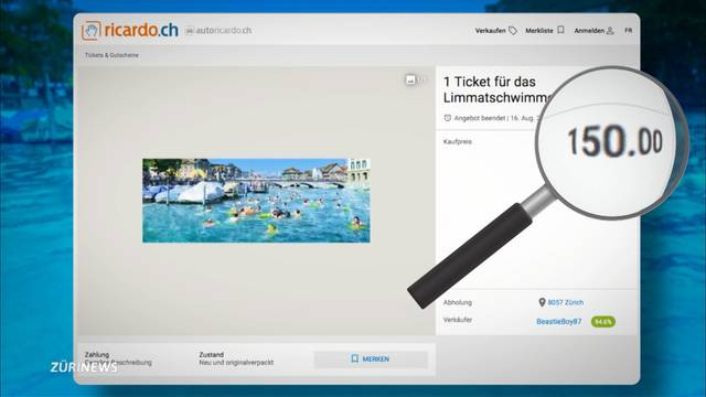 150 Franken für ein Limmatschwimmen-Ticket