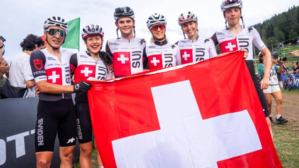 Das Schweizer Team, das WM-Silber gewann