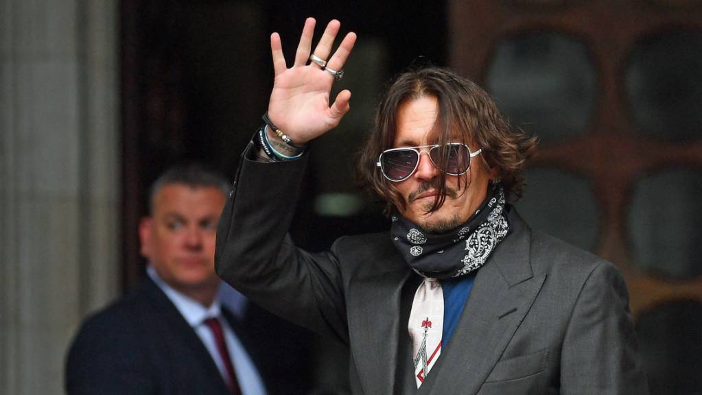 US-Schauspieler Johnny Depp trifft am High Court in London ein. Foto: Victoria Jones/PA Wire/dpa