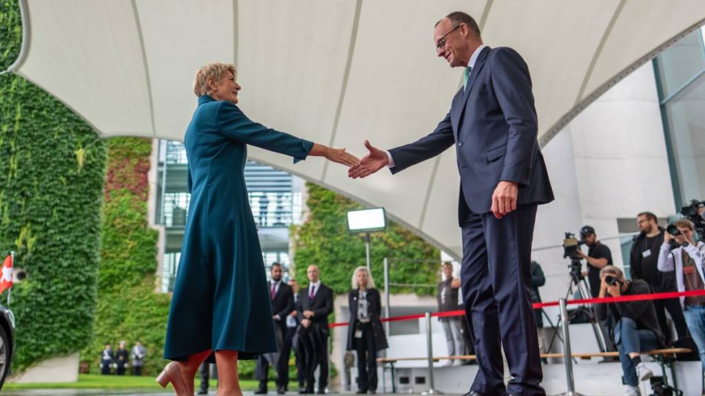 Der deutsche Bundeskanzler Friedrich Merz hat am Dienstag Bundespräsidentin Keller-Sutter in Berlin empfangen.