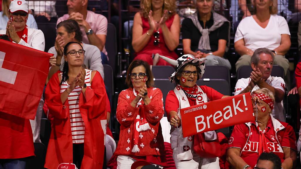 Trotz Fanunterstützung ausgeschieden: Das Schweizer Davis-Cup-Team zeigte am Freitag in Manchester einen starken Auftritt, verlor aber dennoch gegen Grossbritannien