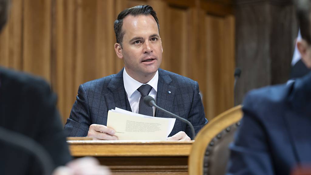 Ständerat Damian Müller (FDP)  während der Frühlingssession. (Archivaufnahme)