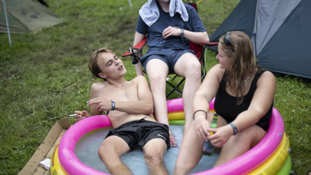 Am diesjährigen Openair St. Gallen sind - wie am Festival vor zwei Jahren - Planschbecken wohl auch wieder gefragt. (Archivbild)