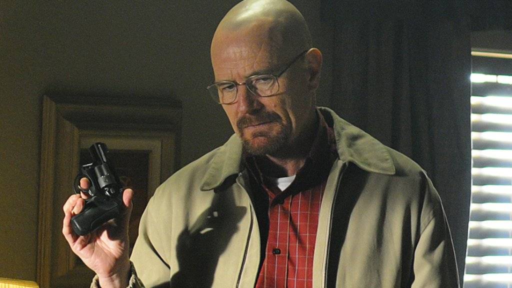 US-Schauspieler Bryan Cranston spielt den Chemielehrer und Drogenfabrikanten Walter White in der 2013 eingestellten Erfolgsserie «Breaking Bad.» (Szenenbild)