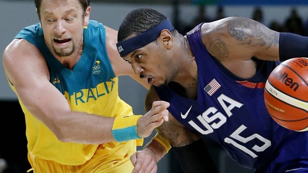 Carmelo Anthony (rechts) ist einer der wenigen Superstars im amerikanischen Basketball-Team an den Spielen in Rio