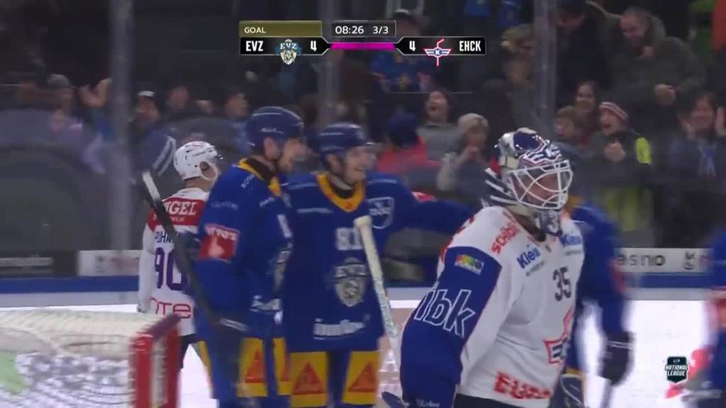 EV Zug dreht Partie gegen Kloten in der Schlussphase