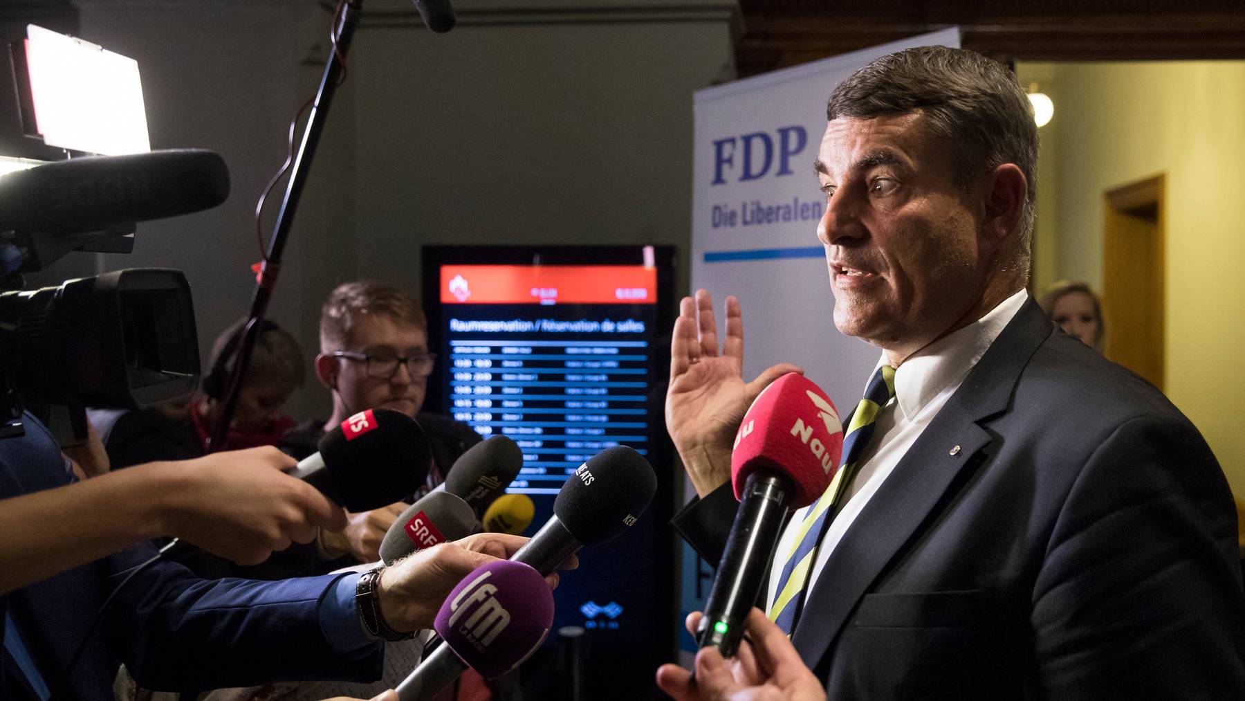 Christian Amsler nach dem Hearing der Bundeshausfraktion der FDP.