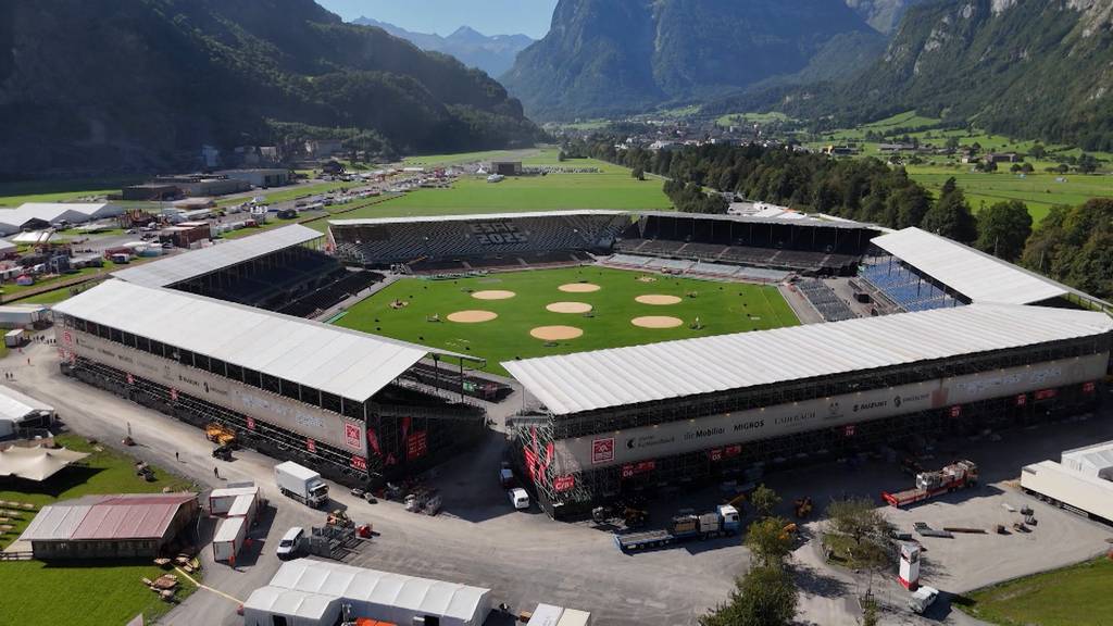 Vor dem ESAF: Einblick in die Schwingarena in Mollis