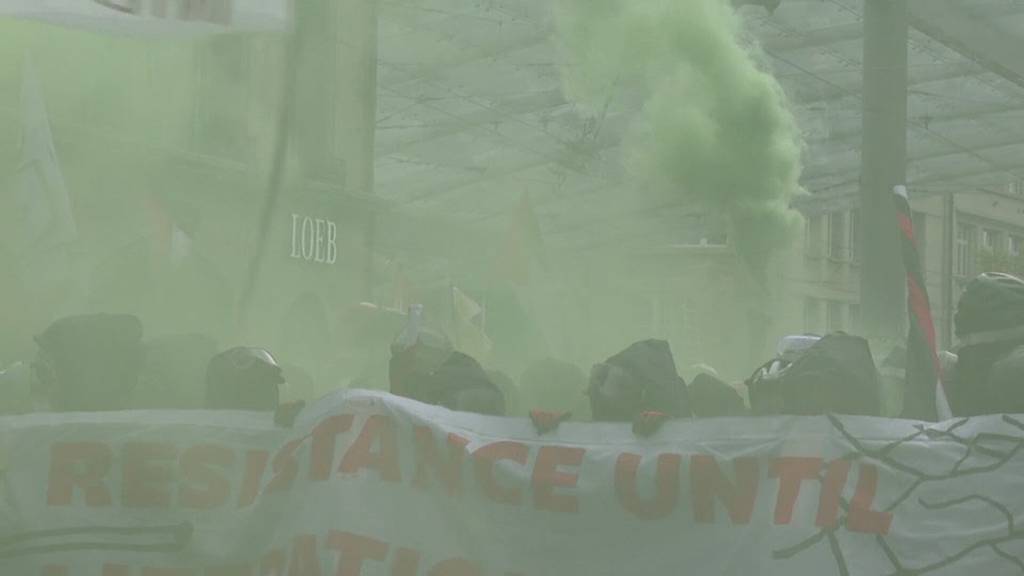 Ausschreitungen an Palästina-Demo in Bern