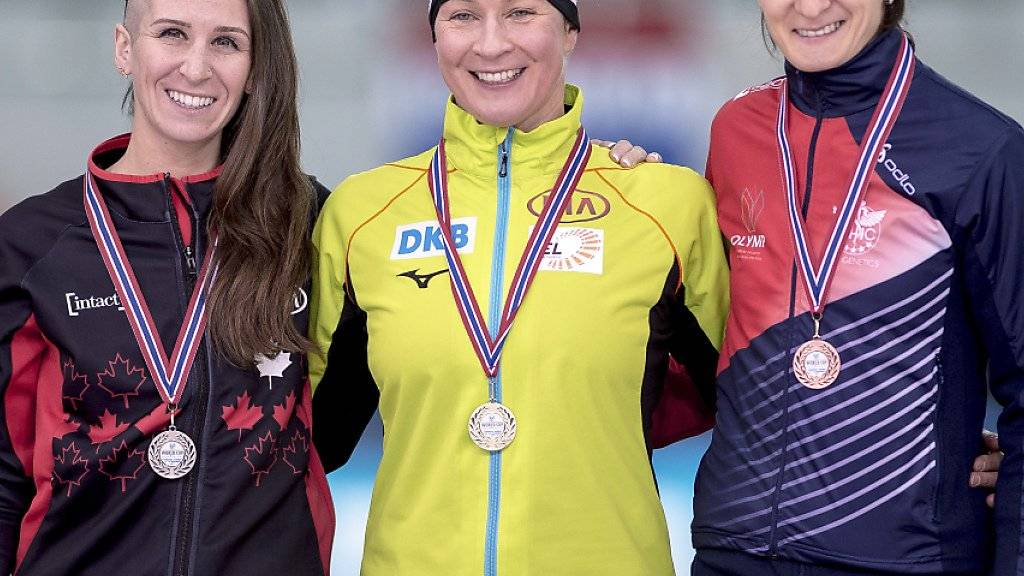 Claudia Pechstein schaffte dank ihrem Sieg in Stavanger erneut die Qualifikation für die Olympischen Spiele