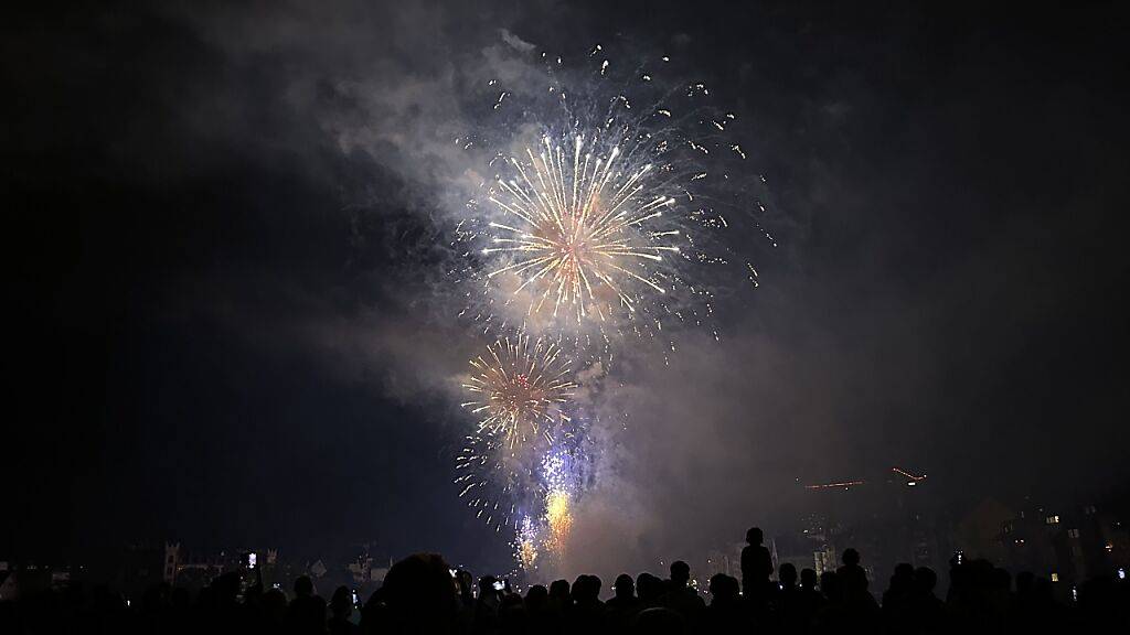Das Feuerwerk zum Nationalfeiertag fiel in Basel etwas kürzer aus.
