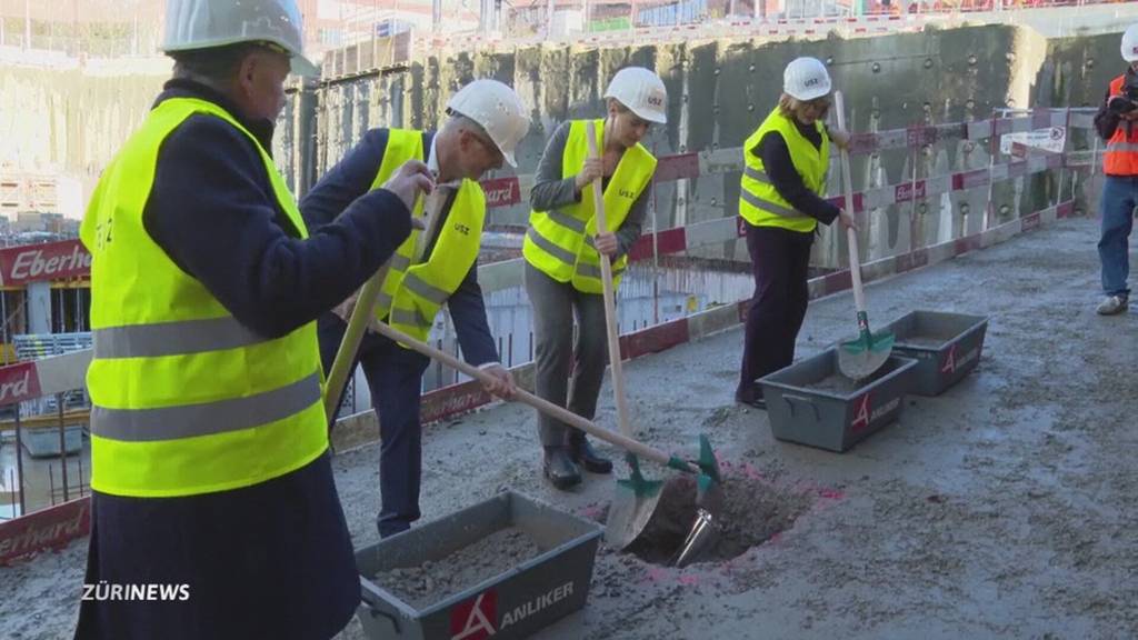 Grundsteinlegung beim Unispital-Neubau