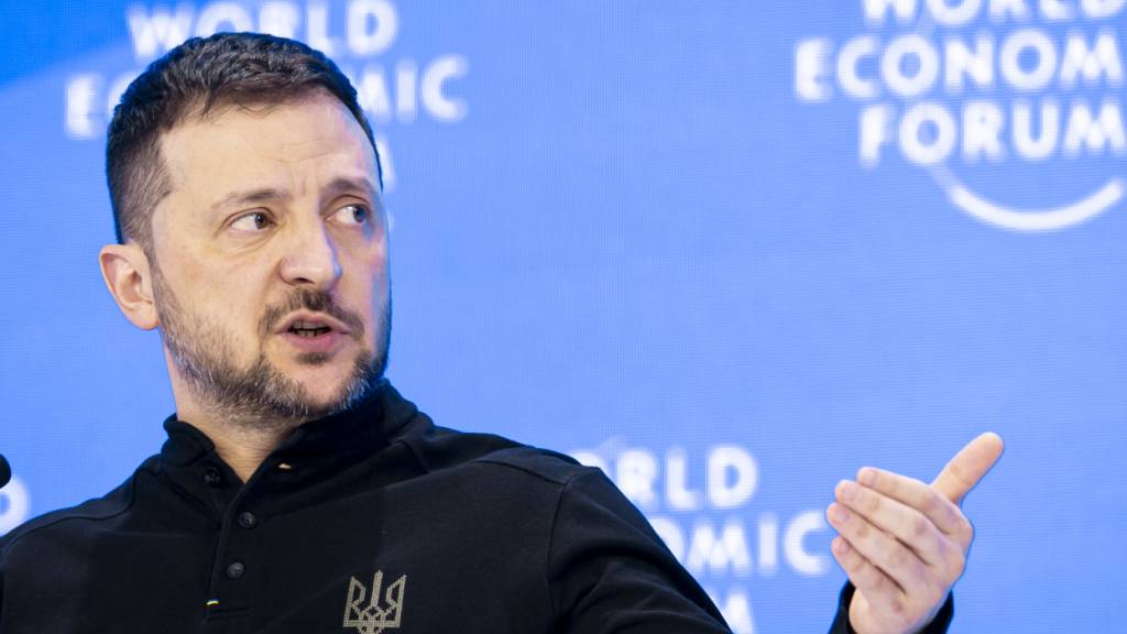 Selenskyj hält eine Rede am WEF