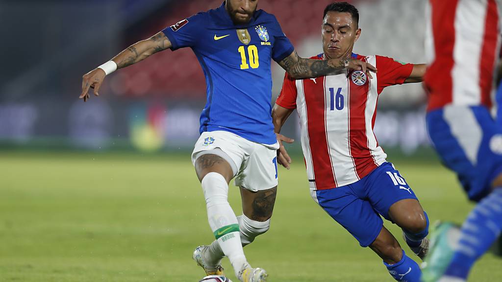 Brasiliens Superstar Neymar war beim 2:0-Sieg in Paraguay an beiden Toren beteiligt