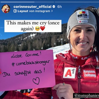 Gerührte Corinne Suter: Social-Media-Aktion für verletzte Schweizer Skifahrerinnen 
