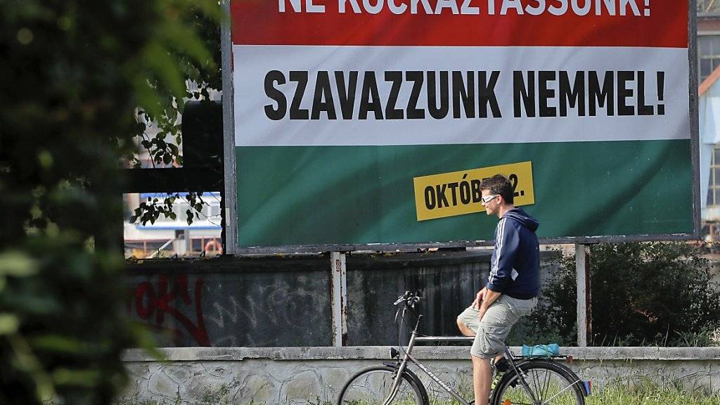 Die Ungarn stimmen an diesem Sonntag über die Flüchtlingspolitik der EU ab: Die Kampagne gegen Flüchtlinge führte die Orban-Regierung selbst.