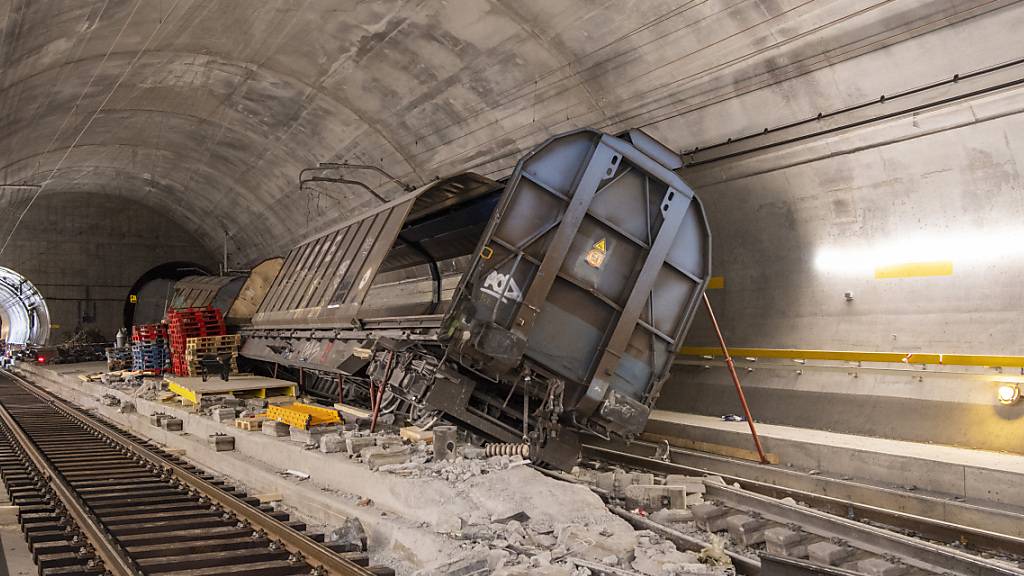 Weniger Güterverkehr wegen Entgleisung im Gotthard-Basistunnel