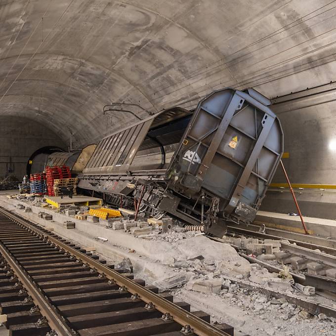 Weniger Güterverkehr wegen Entgleisung im Gotthard-Basistunnel