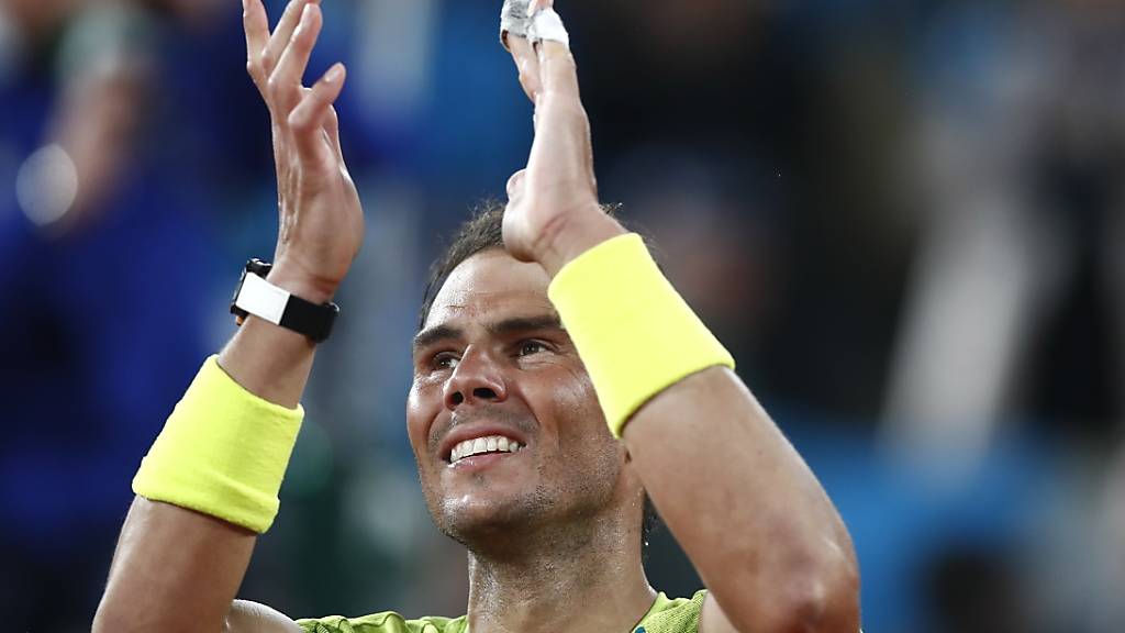 Nach 4:12 Minuten kann sich Rafael Nadal beim Publikum bedanken