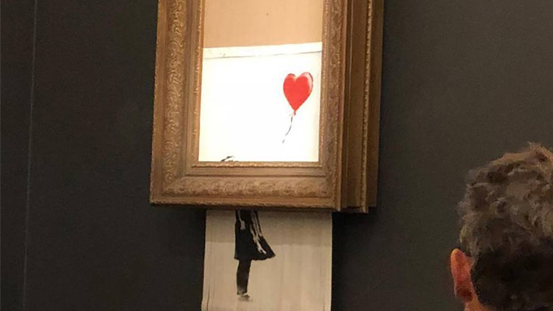 Banksy Wollte Sein Bild An Der Auktion Vollstandig Schreddern Buch Buhne Kunst Kultur rgauer Zeitung