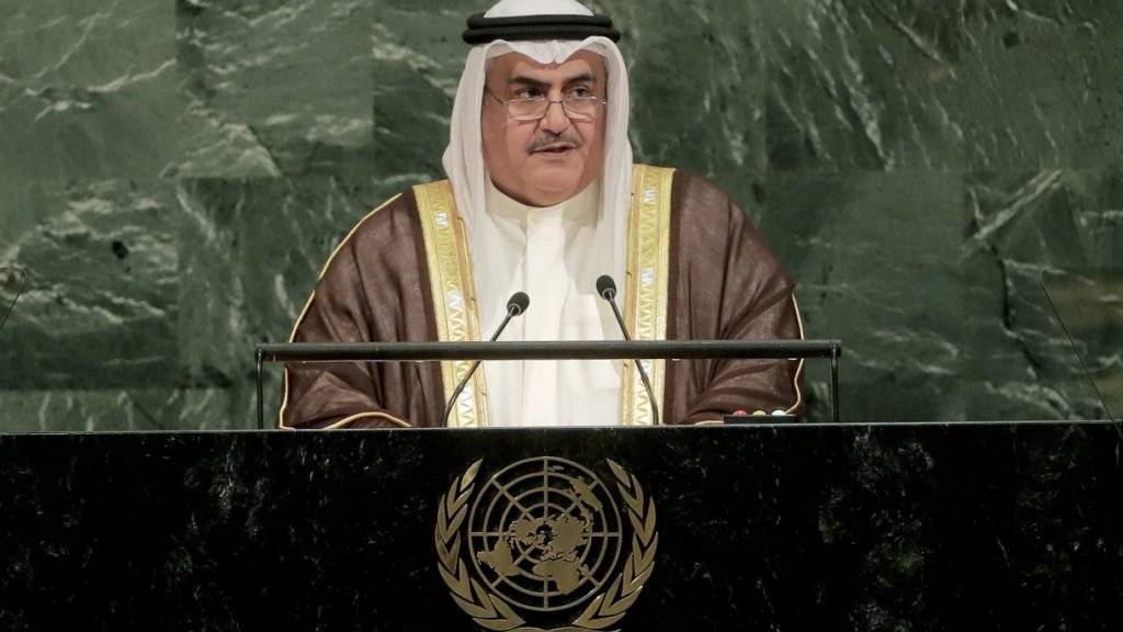 Hält nichts von Katars Iran-freundlichem Kurs: Bahrains Aussenminister Khalid bin Ahmed al-Khalifa. (Archivbild)