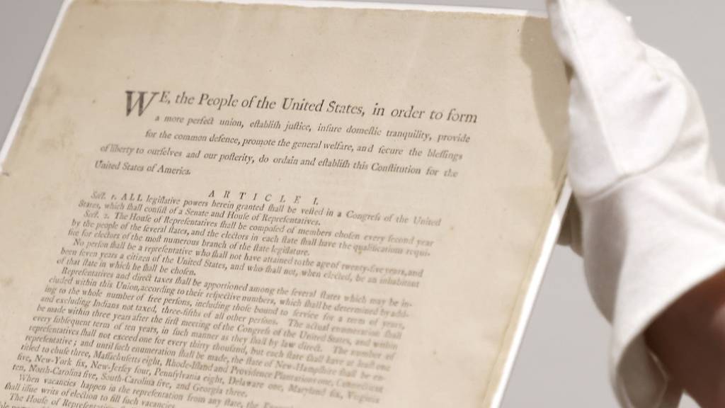 Wertvolles Originalexemplar der US-Verfassung wird versteigert 