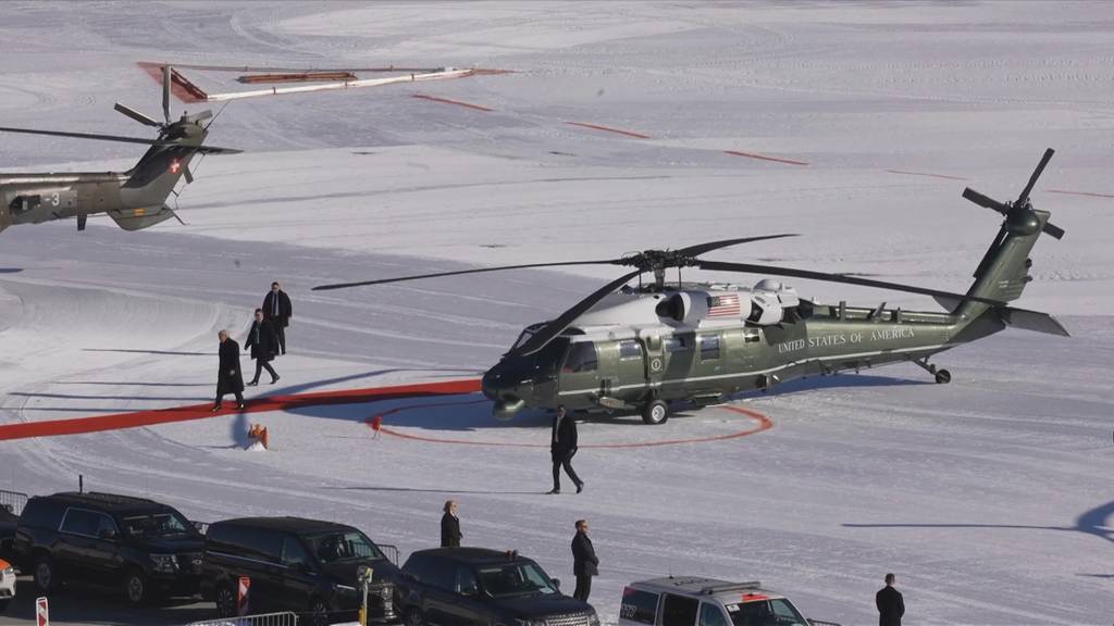 Donald Trump kommt am WEF in Davos an