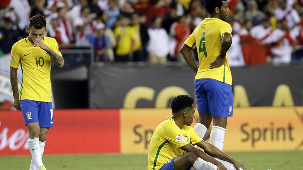 Mal wieder am Boden: Brasiliens Nationalteam nach dem unerwartet frühen Out an der Copa America