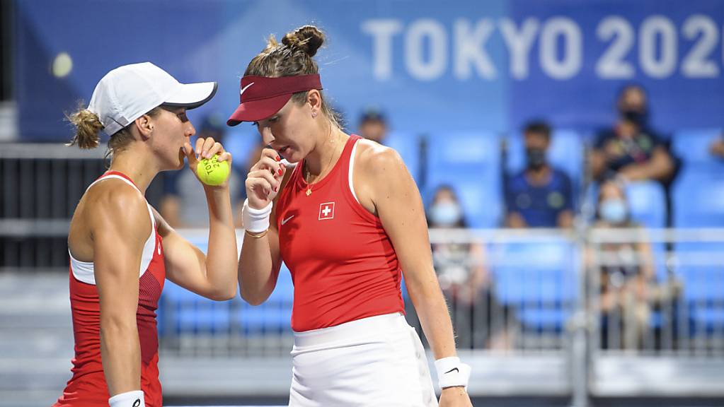 Perfektes Teamwork: Viktorija Golubic (li.) und Belinda Bencic stehen im Final des olympischen Doppelturniers