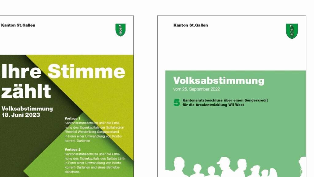 Das Titelblatt der neuen und der alten Ausgabe des Abstimmungsbüchleins.