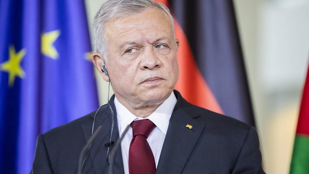 Jordaniens König Abdullah II. Ibn Al-Hussein bei einem Besuch in Berlin. Foto: Christoph Soeder/dpa