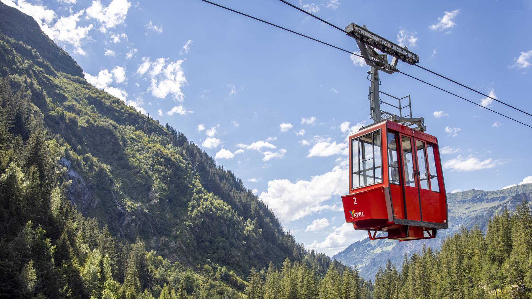 Triftbahn in Fahrt