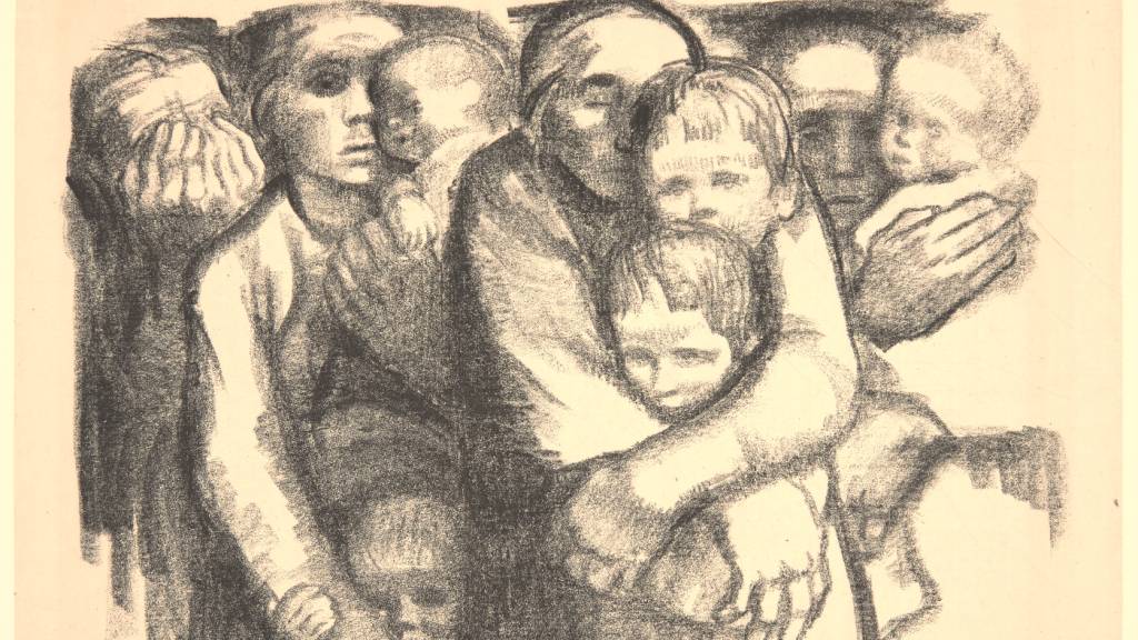 Die Kreidelithografie «Mütter» (1919) von Käthe Kollwitz ist eines der acht Werke im Kunstmuseum Basel, das der Sammlung von Julius Freund entstammt.