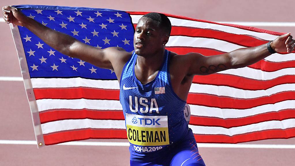 100-m-Weltmeister Christian Coleman droht nun eine Sperre