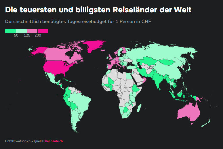 Teure Reiseländer Watson