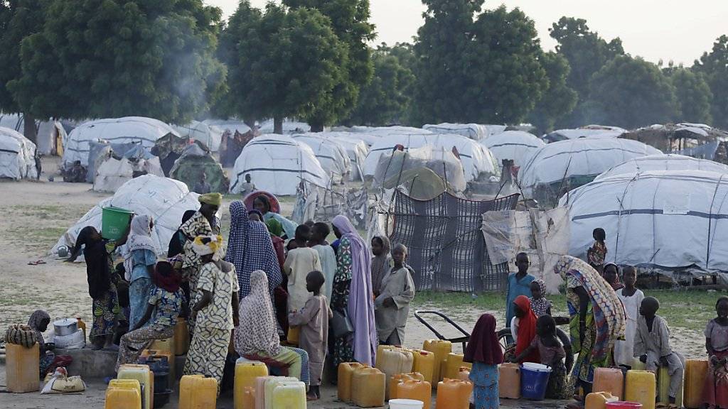 Flüchtlingslager in Maiduguri: Die UNO warnt vor einer Hungerkatastrophe in Nigeria. (Archivbild)