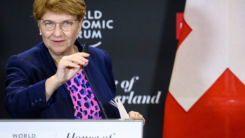 Bundespräsidentin Viola Amherd zog am Donnerstag Bilanz zu ihren Gesprächen am WEF in Davos.