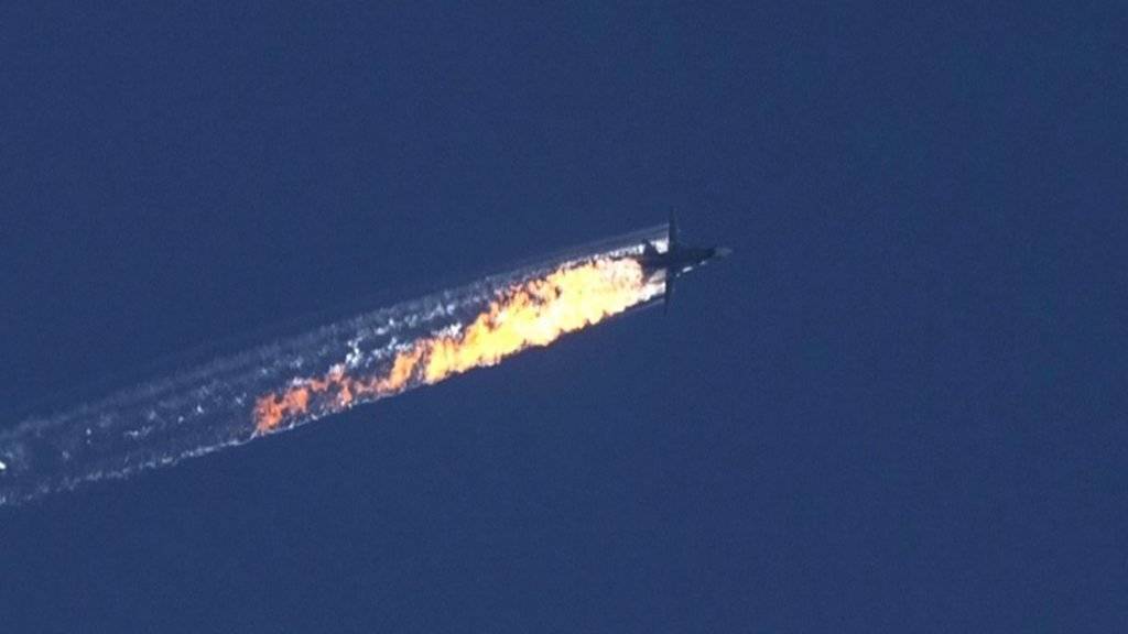 Abgeschossener Kampfjet in Syrien im November 2015. (Archiv)