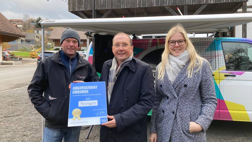 Jetzt ist es offiziell: Seengen bekommt die Urkunde als «Schönsti Gmeind» im Aargau