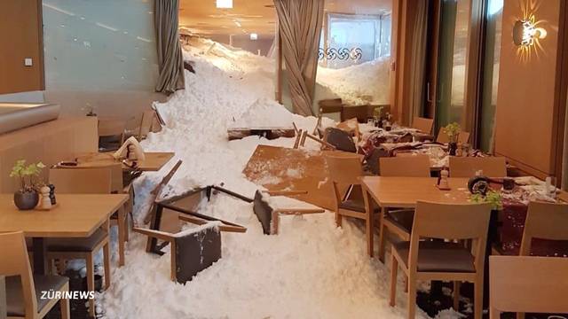 Lawine verschüttet Hotel auf Schwägalp