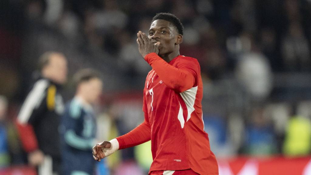 Breel Embolo trifft für die Schweiz gegen Deutschland