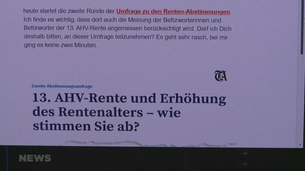 Abstimmung über 13. AHV-Rente: Werden Umfragen manipuliert?