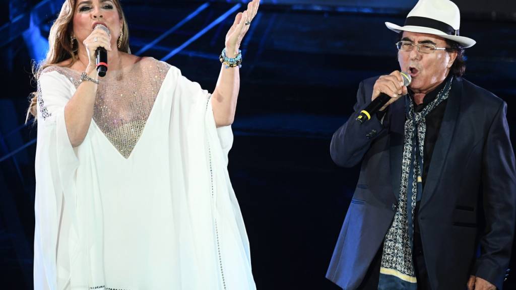 Romina Power zusammen mit ihrem Ex-Partner und -Ehemann Al Bano Carrisi bei einem Auftritt in San Remo. (Archivbild)