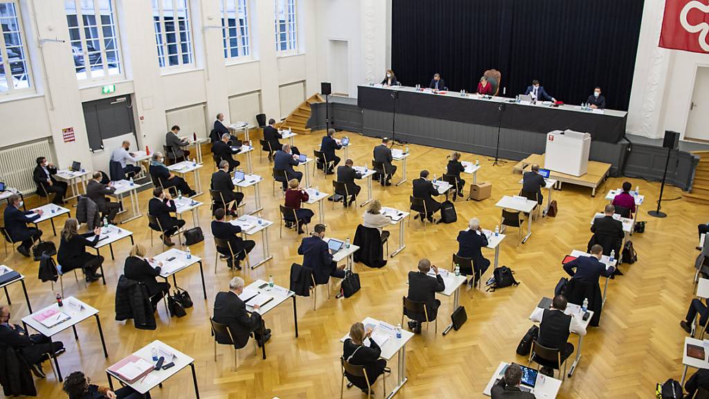 Der Landrat tagte während der Pandemie im Kollegium St. Fidelis in Stans NW, um die Ansteckungsgefahr tief zu halten. (Archivaufnahme)