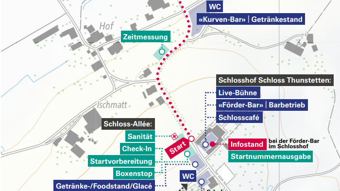 Seifenkisten Grand Prix Thunstetten Streckenplan