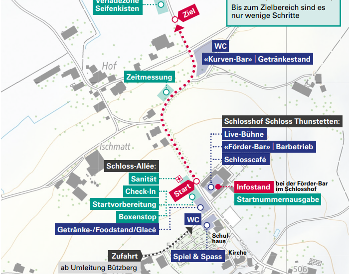 Seifenkisten Grand Prix Thunstetten Streckenplan