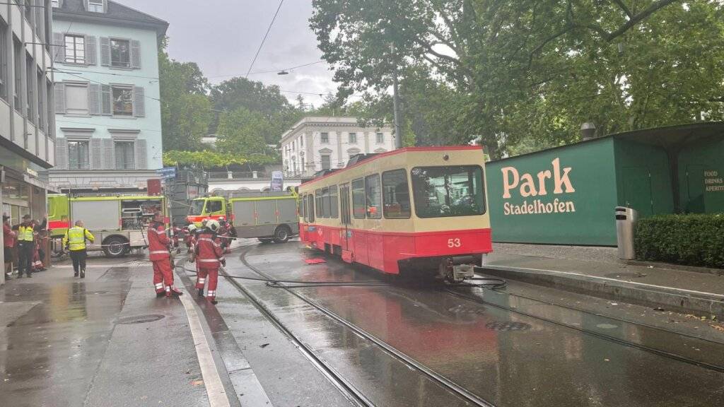 Ein Wagen der Forchbahn ist am Freitag in Zürich in Brand geraten, wie Schutz&Rettung mitteilte.