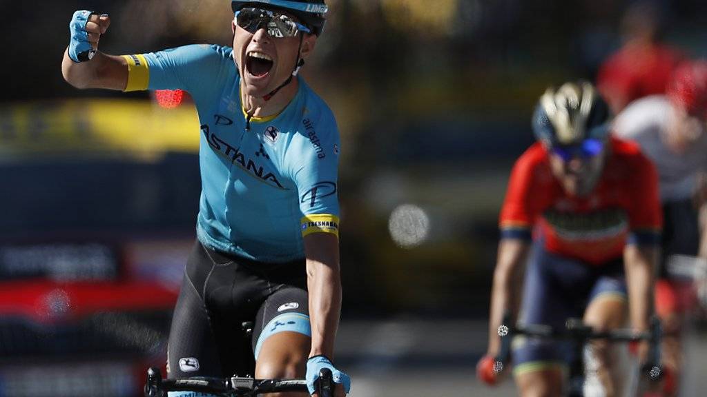 Der Däne Magnus Cort Nielsen freut sich über seinen Etappensieg nach der 15. Etappe der Tour de France