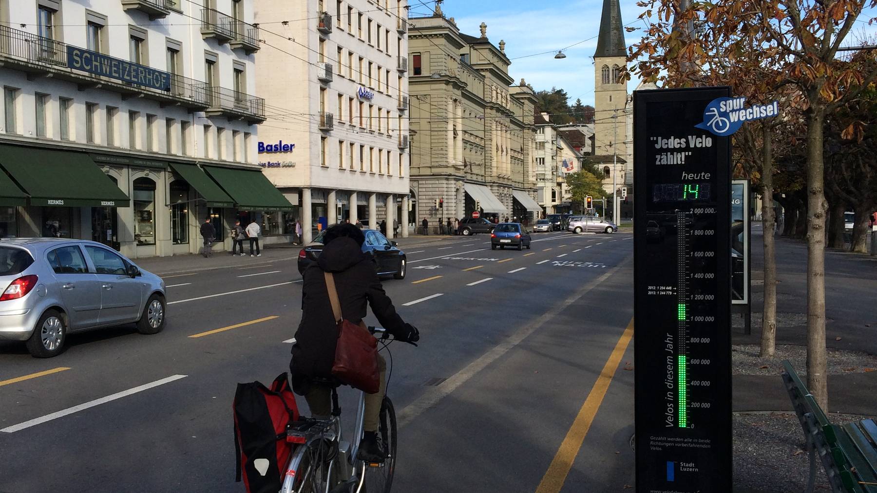 Velofahren ist in der Stadt Luzern beliebt